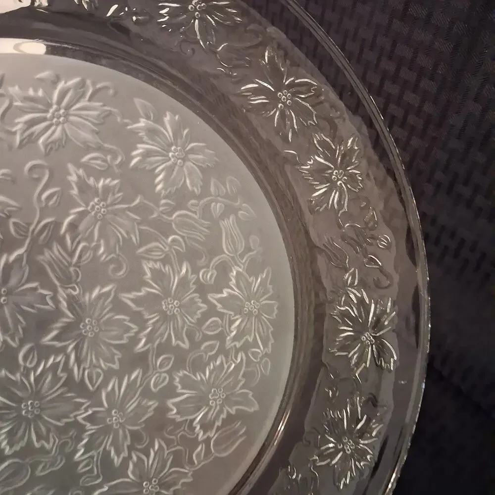 Princess House Frosted Poinsettia FANTASIA 13